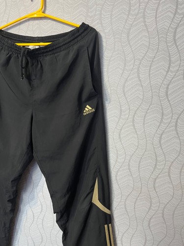 Pantalones deportivos anchos negros vintage Adidas Liverpool Clima365 para hombre talla L - Imagen 2 de 11
