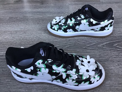 Nike Air Force 1 Shoes Youth Size 2Y Daisy Floral FN0409-001 Sneakers - Picture 6 of 12