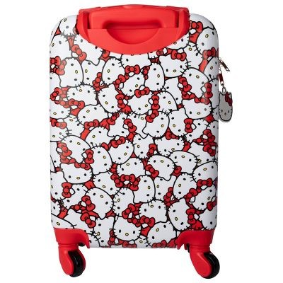 HELLO KITTY HARDSIDE CARRY ON SPINNER SUITCASE - RED/WHITE - Picture 3 of 5