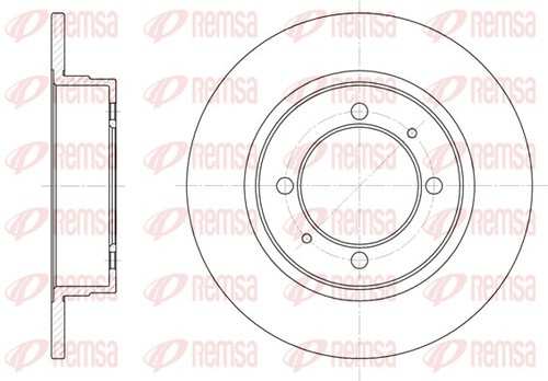 2x BRAKE DISC 6390.00 FOR MITSUBISHI ETERNA/IV GALANT/Mk COLT/III LANCER 1.8L - Picture 2 of 9