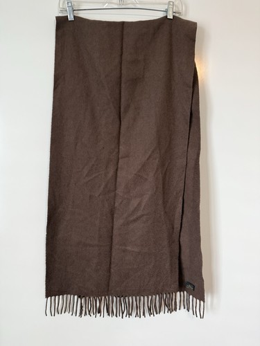 Sciarpa Loro Piana rettangolare in cashmere marrone made in italy - Foto 4 di 6