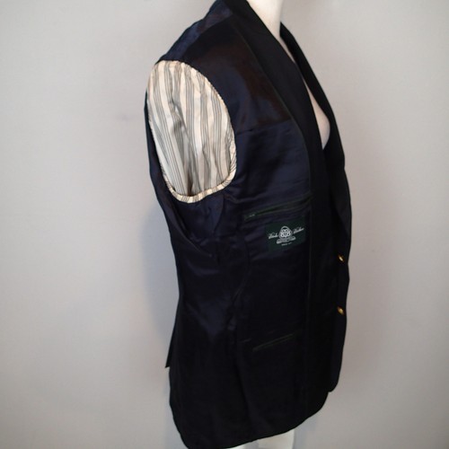 Blazer Brooks Brothers Loro Piana Para Hombre 43L Azul Marino Dorado Logo Botones Chaqueta - Imagen 14 de 18