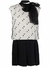 Valentino Garavani Pussy-Bow Polka Dot Dress