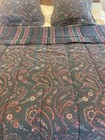 Vintage Croscill 3 Piece Derby Full Queen Bedding Set Comforter Shams Paisley