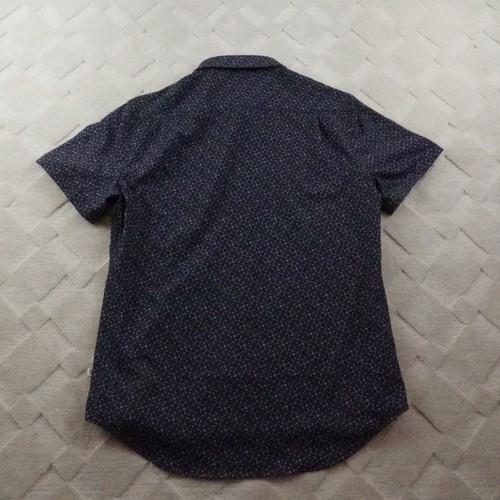 7 Diamonds Electric Feel Stretch Shirt Mens Medium Navy Blue All Over Print - Picture 10 of 11