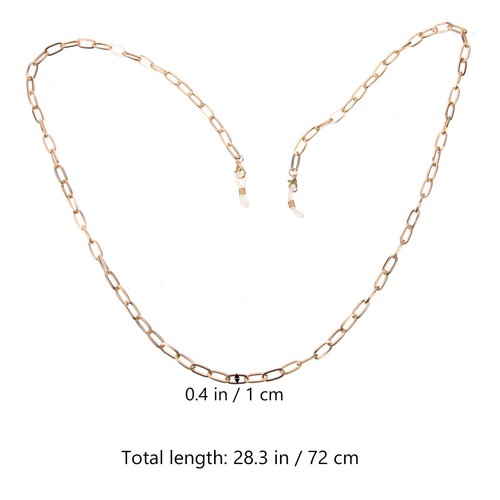 Golden Alloy Glasses Holder Strap Eyewear Retainer Chain Eyeglass Cord - Picture 4 of 12