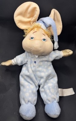 Very Rare Topo Gigio Sleepy Mouse Plush Blue Pajamas No SOUNDS