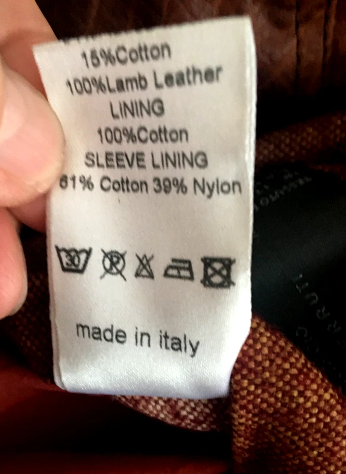 F. LLI Cerruti Мужская байкерская куртка размер M сделано в Италии 100% хлопок - Изображение 3 из 4