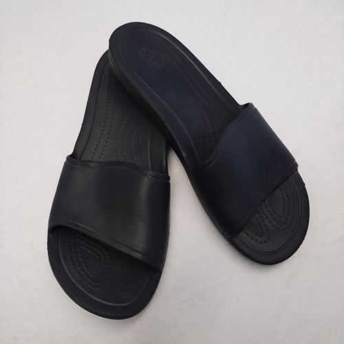 Crocs Sloane Slide Sandalen Damen 10 Slipper Iconic Comfort Frühling schwarz - Bild 1 von 5