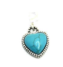 Brighton Butterflight Corazón Azul Turquesa Piedra Personalizado Plata Clip Dije