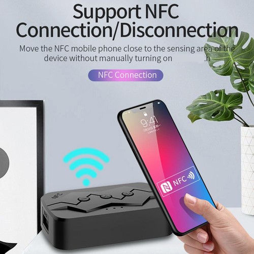 `NFC Multifunktions-BT-Empfänger Und Sender Zwei In Einem Unterstützt Tf-Kar - Photo 8/19