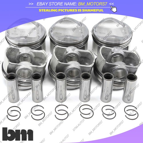 6x Pistons & Rings Set MAHLE Φ85.01mm +0.5 For AUDI S4 S5 A6 A7 A8 Q7 3.0 TFSI - Picture 2 of 5