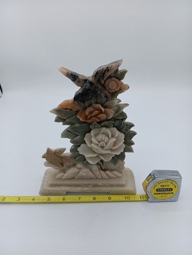 Chinese Soapstone Carving of Birds and Flowers - Picture 2 of 5