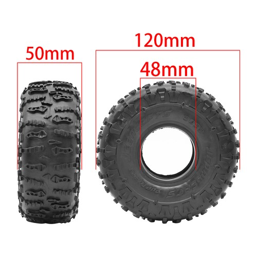 4PCS Tires 1.9Inch Jconcepts Rubber Tyre Wheel Tires For 1:10 Rc Crawler Traxxas - Picture 2 of 5