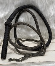 Cowboy Leather Braided, Black Bull Whip Indiana Jones 9.5  Long live stock farm