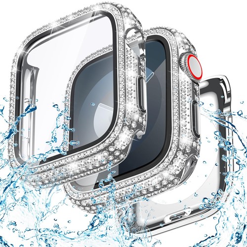FR Apple Watch 10/9/8/7/6/5/4/3/SE Diamond Bling Case Cover 38/40/41/42/44/45mm - Bild 15 von 17