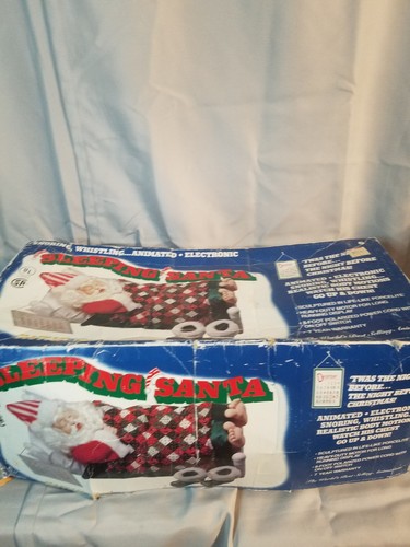 Telco Motion-ettes SLEEPING SANTA 1992 Animated Snoring Whistling in Bed Vintage - Bild 5 von 13