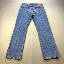 Levis 569 Jeans Mens 33 Blue Denim Loose Fit Straight Leg Light Stone Wash