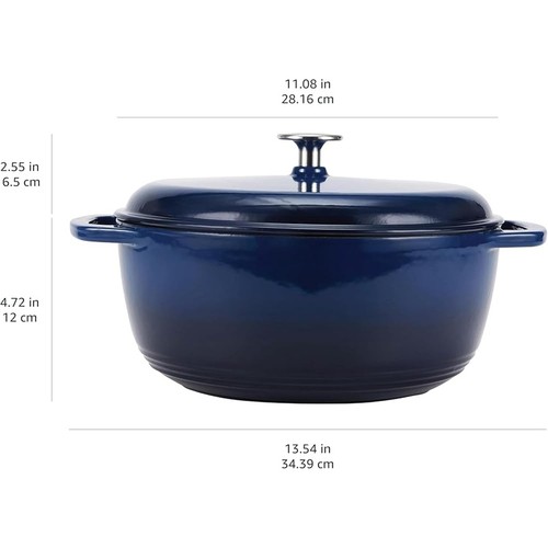 Strapazierfähiges emailliertes Gusseisen Dutch Oven 6qt Ofenfest Küche Kochgeschirr Neu - Bild 42 von 62