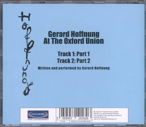 Gerard Hoffnung Hoffnung At the Oxford Union CD UK Hallmark 2011 710162 - Picture 2 of 3