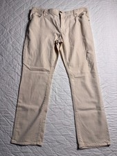 Gap 1969 Womens Boyfriend Jeans Denim Beige Five Pockets Straight Leg Size 33/16