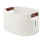 Cotton Rope Basket , Storage Baskets with Handle, 15x10x9 Inch Woven Basket f...