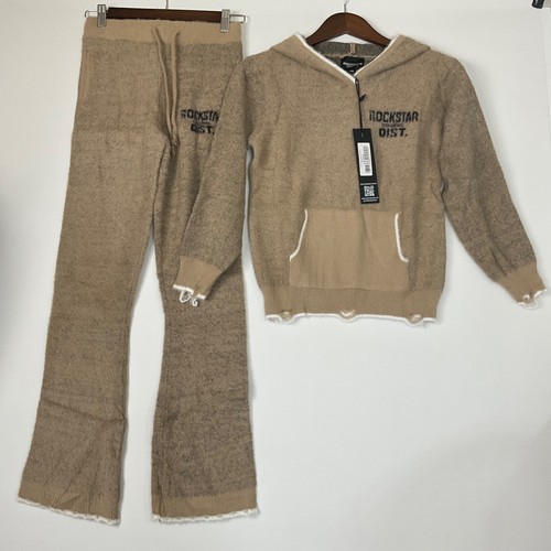 RockStar Original Boys Lake Mohair Beige Knit Track Set Size 10