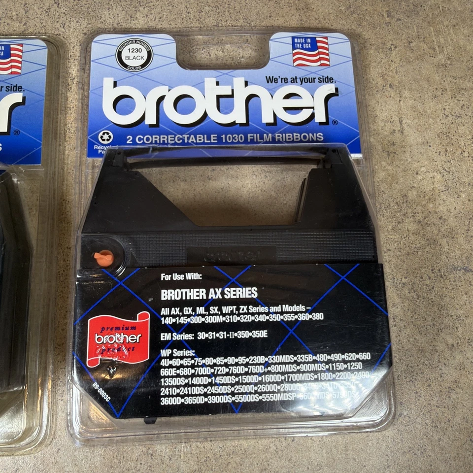 Brother 1230 Black Correctable 1030 Film Ribbon For Use #3010 SEALED NEW Lot 2 - Image 3 of 4