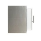 Linon Natalie Stainless Steel Top Rolling Kitchen Storage Cart in White Wood