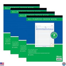 BAZIC All-Purpose Order Book - 50 Sets 2-Part Carbonless Forms, 8.375" x 10.6875