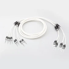 one pair 20 foot/6m bi-wire speaker cable / shipping cost