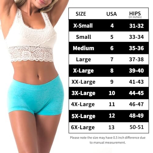 Women's Boyshort Panties Seamless Nylon Underwear Stretch Boxer X-Large B005 - Bild 7 von 7