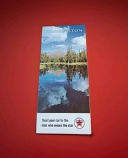 Vintage Gas Station Texaco Travel Road Map Washington State Vintage Seattle 1965