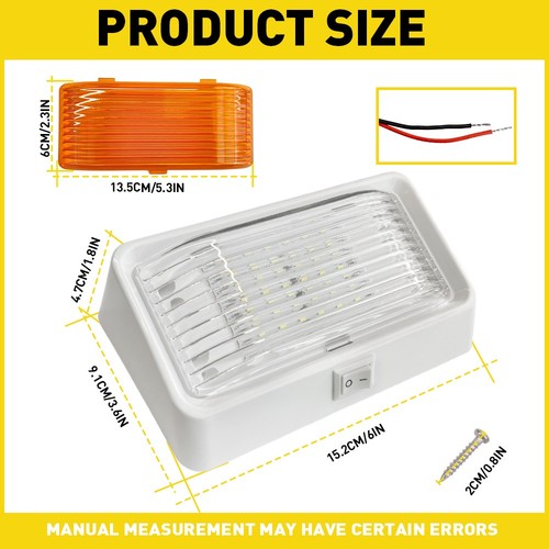 1X 24LED Awning Light Lamp w/ Switch For RV Camper Motorhome Trailer Exterior AU - Picture 11 of 14