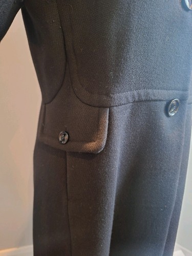 Toast Virgin Wool Coat Black Size 12 Pockets Classic Overcoat - Picture 6 of 11