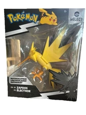 Pokemon Select Series 2 ZAPDOS w Display Stand 6" Articulated Figure NEW 2022