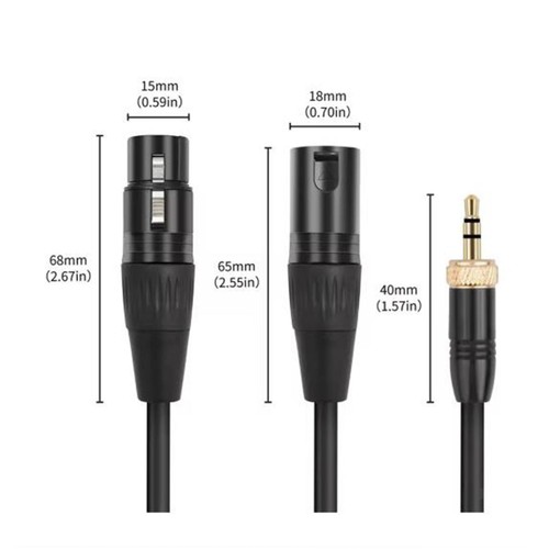 TRS to Male Female Stage Light Cable 3.5mm to 2 - Picture 4 of 7