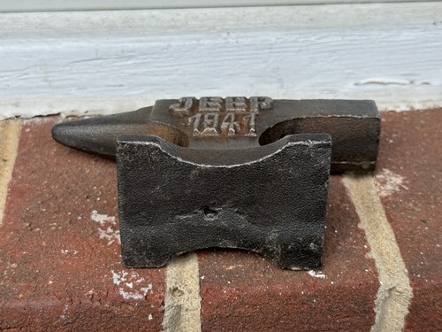 JEEP 1944 Cast Iron Anvil - Display, Blacksmith, Jewelry, Decor, Jeep Collector - Picture 7 of 7