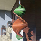 Wooden Wind Spinner – Hanging Garden Decor, Patio Ornament, Yard Art, Green