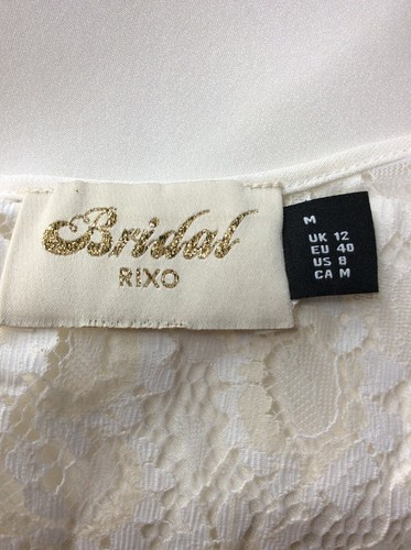 RIXO ESME SILK FLORAL LACE WEDDING DRESS WOMENS UK12 IVORY RRP£820 BR - Picture 5 of 5