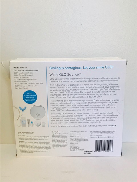 GLO Science GLO Brilliant Personal Teeth Whitening Device ...