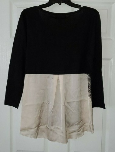 $70 NWT August Silk Womens Layered Lightweight Sweater Top Shirt Size M Medium - 第 2/3 張圖片