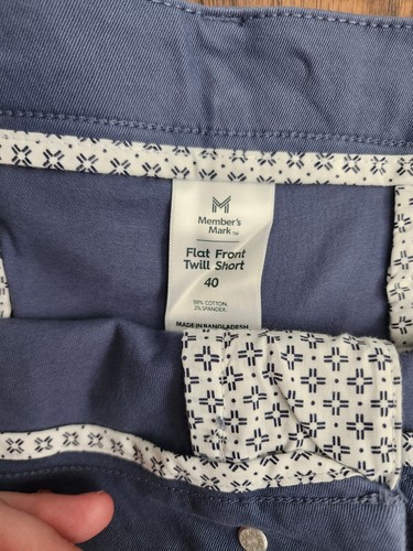 Pantalones Cortos Member's Mark Para Hombre Todos los Días Frente Plano Sarga Azul Índigo Lavado, 40, 9" - Imagen 4 de 4