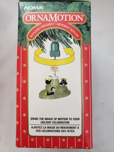 VTG Noma 1989 Ornamotion CHRISTMAS ORNAMENT Motion Penguin Playmates Dear Santa - Picture 8 of 11