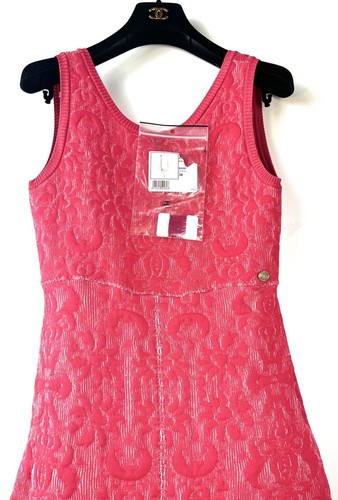 3K Mint Chanel 2013 Pink Barbie Party Midi work Dress Top 34 36 38 2 4 6 13c S M - Picture 9 of 23