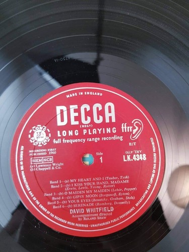 David Whitfield My Heart And I, Vol. 1 UK 7" Vinyl Record 1960 DFE6643 Decca VG - Picture 9 of 12