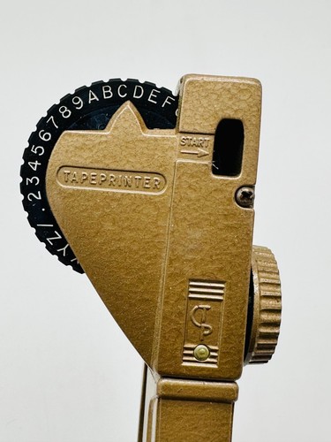 Etichettatrice vintage TP Tapeprinter metallo tono oro - Foto 2 di 5