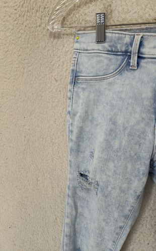 Old Navy Girls Jeans 16 Blue Washed Out Cotton Blend Distressed Denim Jeggings - Picture 2 of 21