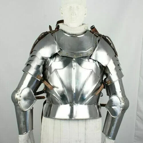 Mittelalter Halbrüstung Römer Brustplatte Metall Muskel komplett Ritter - Bild 1 von 6