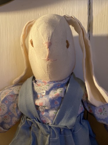 Vintage Handmade Rabbit Doll - Picture 2 of 10